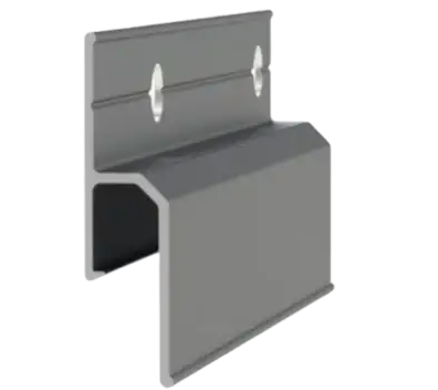 Srebrny metalowy wspornik do montażu ściennego