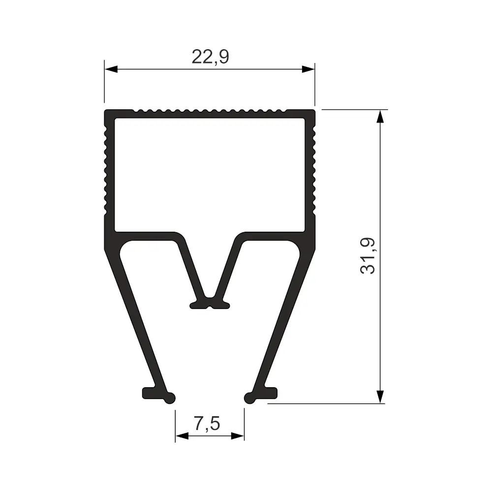 Profil GAMMA 10 LED do sufitow napinanych