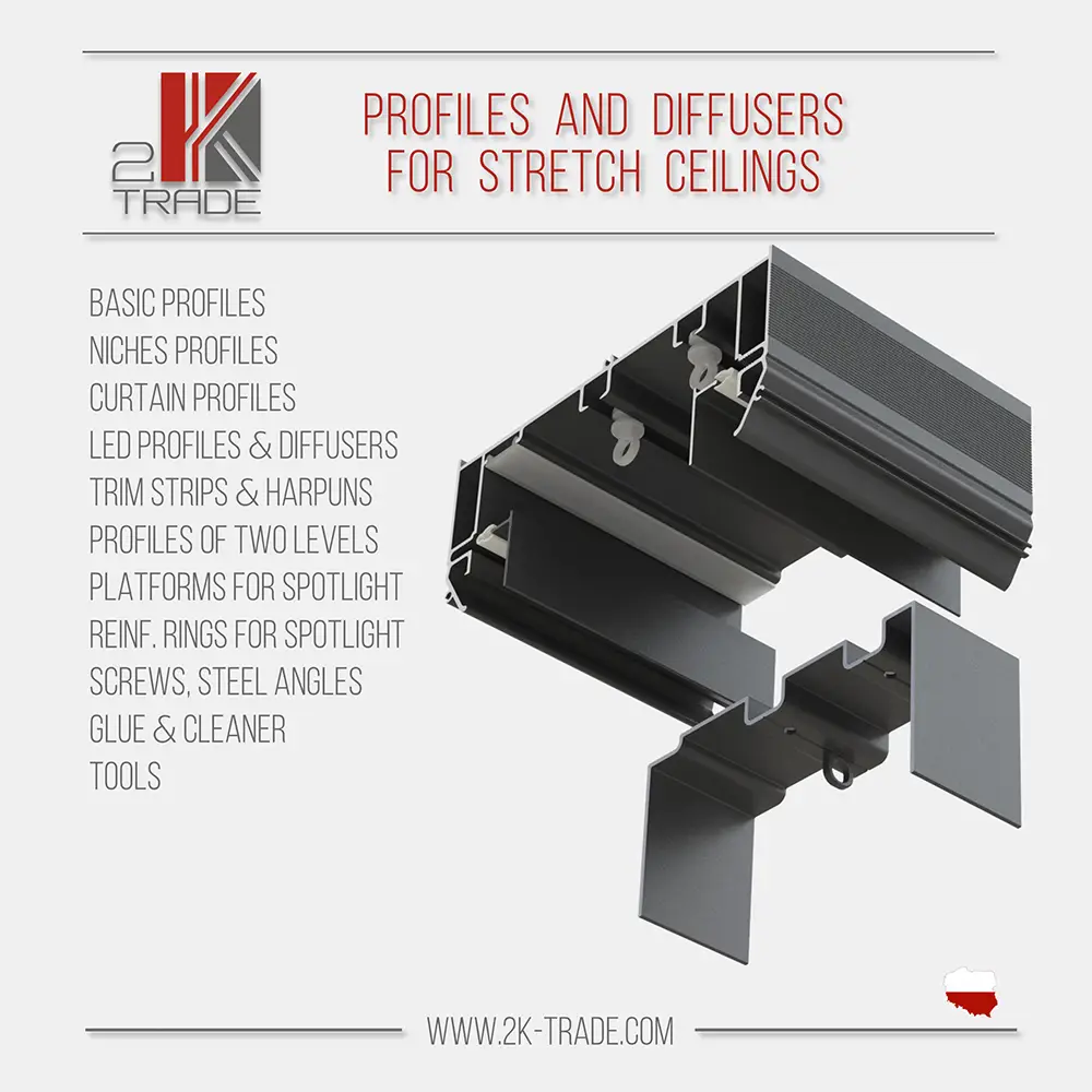 Profile i dyfuzory do sufitów napinanych