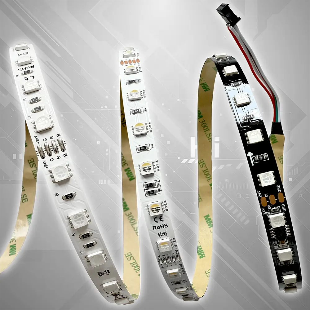 Taśmy LED RGB CCT i cyfrowe