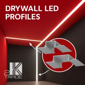 Profile LED do suchej zabudowy, nowoczesne oświetlenie sufitu.