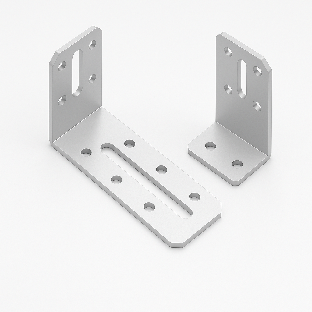 Metal L-brackets with multiple holes